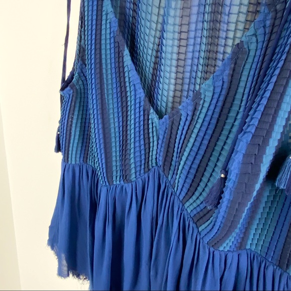 Akemi + Kin Anthropologie Blue Balance Tassel Top - Picture 4 of 11
